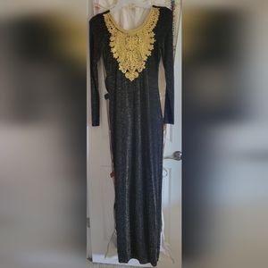 Black and Golden Dress-Large